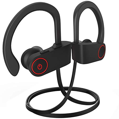 Bluetooth Headphones, Bluetooth Earbuds Best Wireless Sports Earphones w/Mic IPX7 Waterproof Stereo Sweatproof Earbuds for Gym Running Workout 8 Hour Battery Noise Cancelling Headsets UU8X02