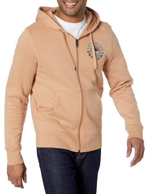 Amazon Essentials Disney | Marvel | Star Wars Men's Fleece Full-Zip Hoodie Sweatshirts (Available in Big & Tall), Star Wars Tatooine Sun, Small
