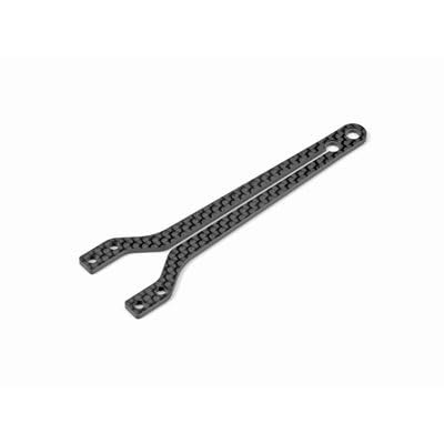 XRAY 301072 - X4 Graphite Upper Deck, Split Front, 2.0mm