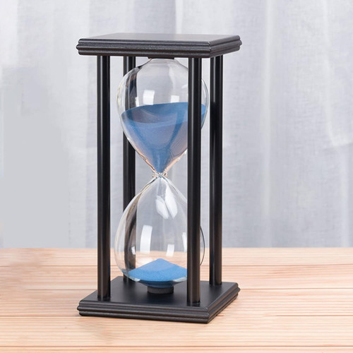 Hourglass Timer,Hourglass Sand Timer Large Hourglass Timer 45 Minutes Wooden Sand Timer Decorative Sandglass Decorative Minimalist Sand Clock Sand Timer Clock for Home,Desk,Office Decoration (Color :