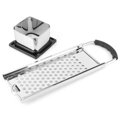 HyKab Vegetable Grater, Cheese Shredder Vegetable Shredder Cheese Grater with Container Stainless Steel Abs for Home Kitchens 1 X Vegetable Grater Peeler