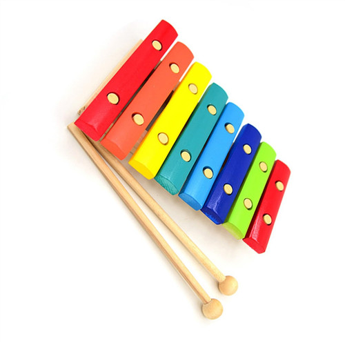 Glockenspiel For Beginner Colorful 8-Note Aluminum Plate Glockenspiel Xylophone Percussion Instrument