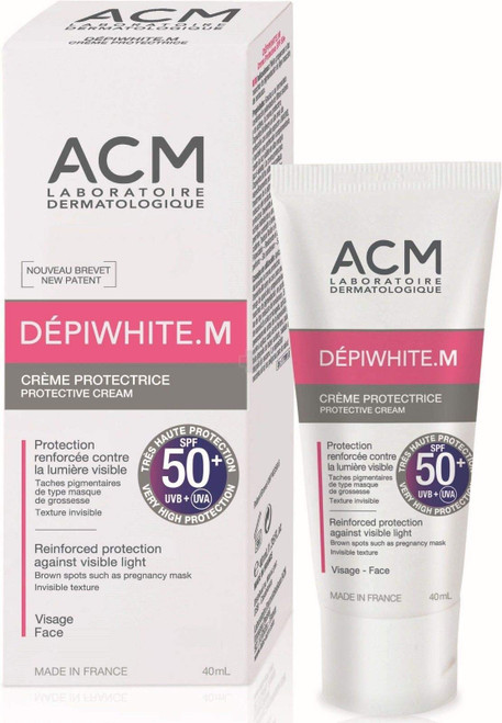 ACM Laboratoires DEPIWHITE M SPF 50+ INVISIBLE PROTECTIVE CREAM 40ml Skin Beauty Gift