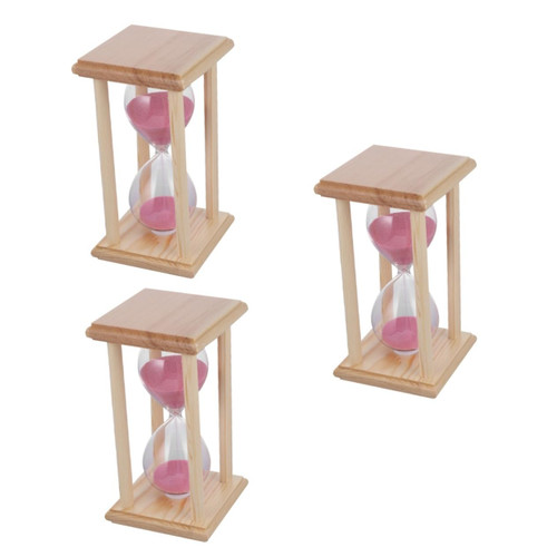 Cabilock 3pcs Hourglass Timer Hourglass Gift Sand Glass Timer Decorative Hourglass Sand Timer Transparent Hourglass Home Decoration Sand Timer Countdown Kids Egg Sand Clock Office Gravel