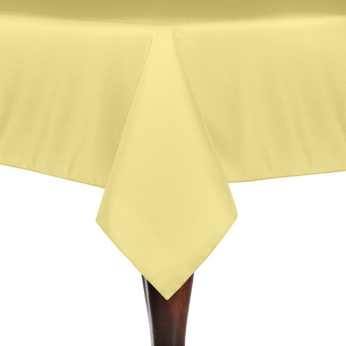 ULTIMATE TEXTILE 72 x 108-Inch Rectangular Polyester Linen Tablecloth Cornsilk Light Yellow