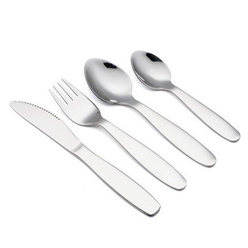 SEELLODGE Silverware Flatware Cutlery Set, 4/16/24/32/40/48 Pieces 304 Stainless Steel Tableware Set Knife And Fork Light Handle Hotel Restaurant Steak Knife Fork Spoon Tableware (Color : Silver, Si