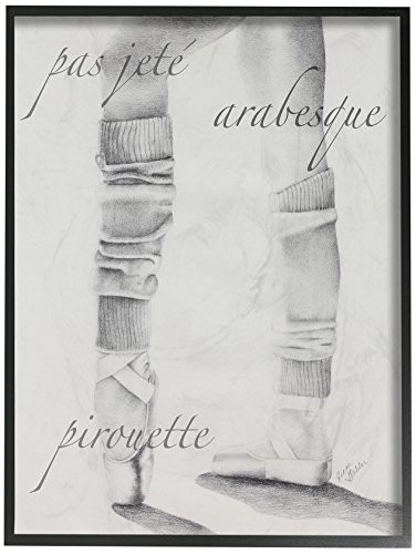 The Kids Room by Stupell Black and White Ballet Silouhette Typography Wall Plaque, 11 x 14