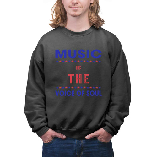 Music Lover's Gift, an Ideal Christmas Present for a Sister - Sl Guitar Musical Notes Design on Men Women Multi Size Black Sweatshirt