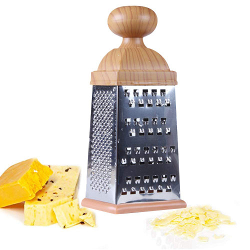 Cshopping Cheese Grater, Vegetable Slicer, Stainless Steel Slicer, Cheese Slicer, 6-Sided Vegetable Box Graters, Wooden Handle, for Parmesan Cheese, Ginger, Vegetable Cshopping Cheese Grater, Vegetable Slicer, Stainless Steel Slicer, Cheese Slicer, 6-Sided Vegetable Box Graters, Wooden Handle, for Parmesan Cheese, Ginger, Vegetable