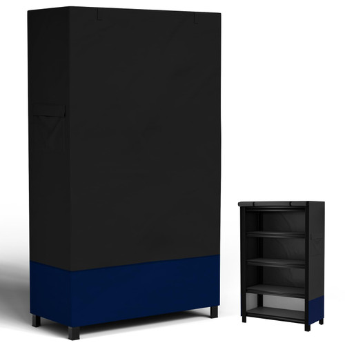 Tcvht Shelf Cover - 600D Heavy Duty Waterproof Dustproof Storage Shelves Covers, Wire shelf cover with zipper for Kithen,Garage/Basement Storage Rack(Patchwork, 48"W x 18"D x 72"H)