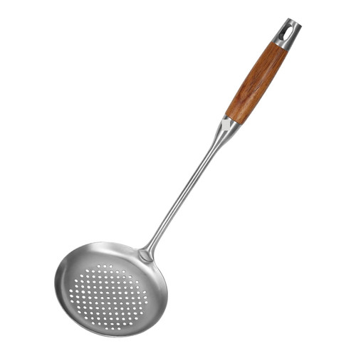 NoZem Durable Skimmer Spoon Stainless Steel Cooking Skimmer Ladle, Home Kitchen Restaurant Frying Pan Colander?Vegetables Noodle Strainer Pasta Strainer Skimmer