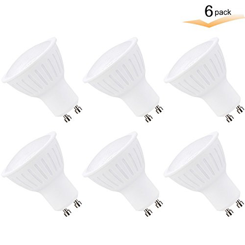 GU10 LED Range Hood Bulb Soft White 3000K Bulbs, Dimmable 50Watt Halogen Equivalent,5W GU10 Base,500lumens 120 Beam Angle, Wide Flood Spotlight Bulb for Recessed Bulb,Track Lighting(Pack of 6)