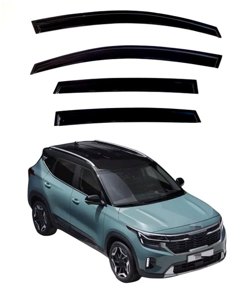 BGGTYRSD Side Window Visor Sun Deflector Rain Guard Vent Shade Fits Kia Seltos 2021-2023