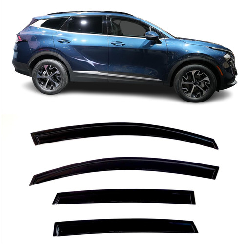 BGGTYRSD Side Window Visor Sun Deflector Rain Guard Vent Shade Fits Kia Sportage 2017-2022