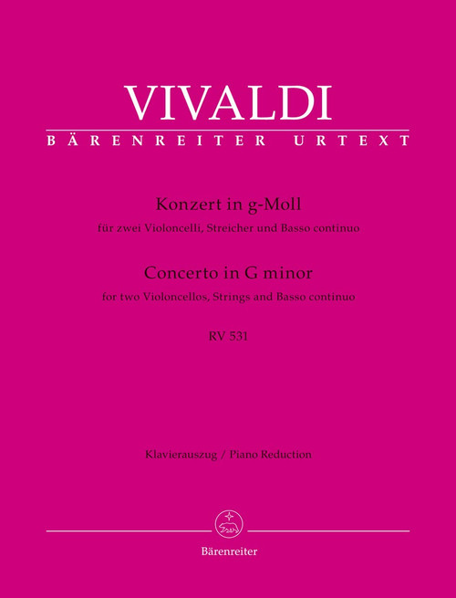 Vivaldi: Concerto for 2 Cellos in G Minor, RV 531 (Solo Parts with Piano Reduction) Vivaldi: Concerto for 2 Cellos in G Minor, RV 531 (Solo Parts with Piano Reduction)