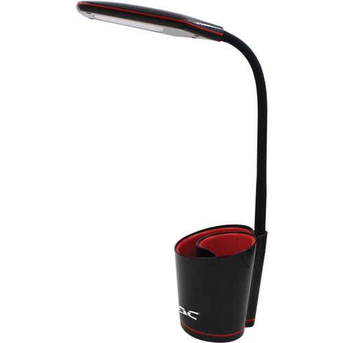 212 Main 5.50W LED Swirl Organizer Desk Mountable Lamp Black & Red