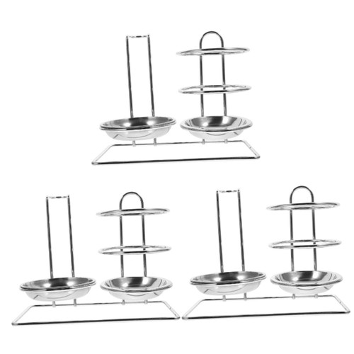 MAGICLULU 3pcs Spoon Rest Spoon Rack Chopstick Holder Ladle Practical Spoon Holder Sturdy Spoon Holder Household Scoop Holder Chopstick Storage Holder Tableware Stainless Steel Set
