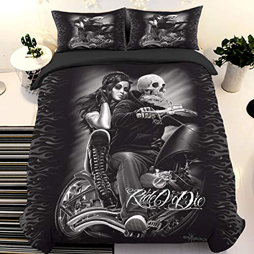 skull bed set king