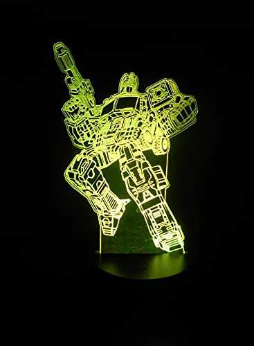 WS Designs Optimus Prime 7.5" Tall Transformers Robot Laser Engraved 3D Effect Acrylic LED Desktop Night Lamp