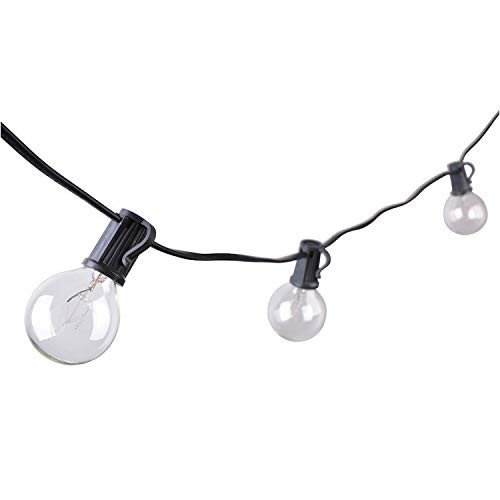 NIOSTA Outdoor Hanging Globe String Lights-50 Ft Vintage Backyard Patio Lights with 50 Clear G40 Bulbs,for Indoor/Outdoor Home,Wedding,Party,Tent,Bistro,Cafe,Deck,Pergola D?r