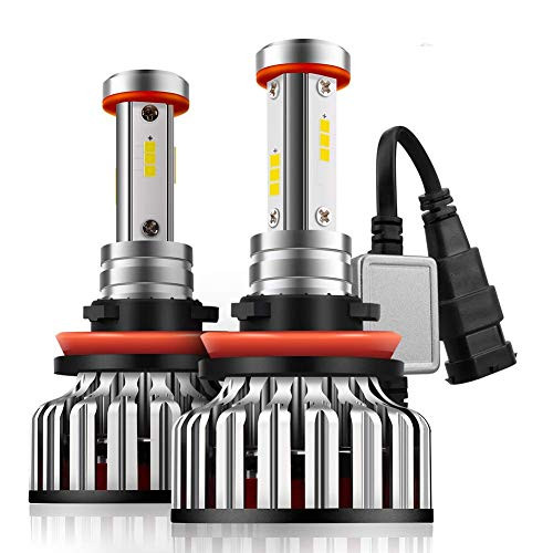 Mdatt H11/H8/H9 LED Headlight Bulbs - 100W 12000LM - CSP Chips - Light Bulb Conversion Kit - DOT- 360 Degree High/Low Dual Beam Light