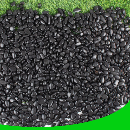 Black Pebbles for Plants 18lb 0.5"- 1" Aquarium Gravel Decorative Polished Stones Natural River Rocks for Fish Tank