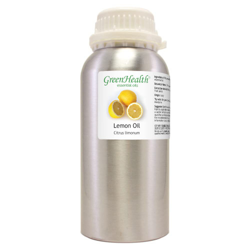 Lemon Essential Oil - 16 fl oz - Aluminum Bottle - 100% Essential Oil -GreenHealth