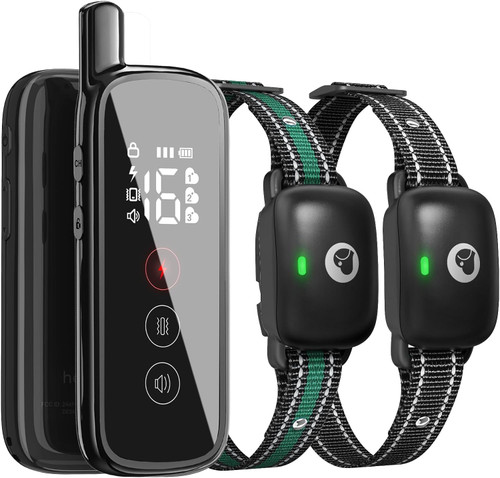 Heaflex Dog Shock Collar with Remote, Dog Training Collar for Small Medium Large Dogs, Electronic Dog Collar Rechargeable with Shock Mode, 3 Safe Training Modes, Range up to 2600ft, for 2 Dogs ?Black?