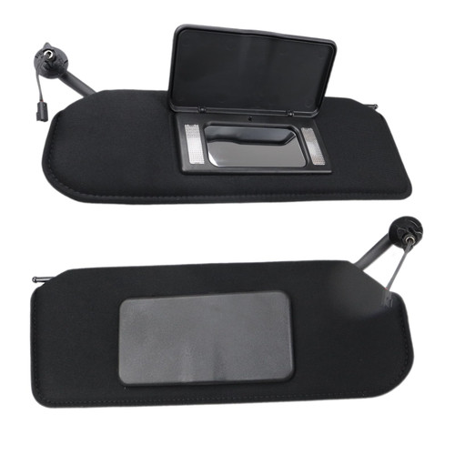 FEXON Driver and Passenger Side Sun Visor with Updated Bright LED Lights Sunvisors for Chevy Corvette C5 1997-2004 Replaces 10442033 10442034 (Left & Right 2PCS)