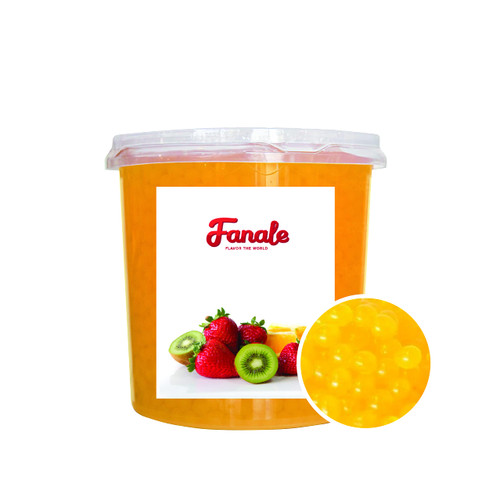 Fanale Popping Boba Pearls for Bubble Tea - 7 lb | Lemon | Bursting Boba Pearls Bubble | Fruit Juice Flavor for Shakes, Dessert, Smoothie | FPB018