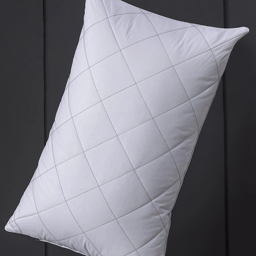 inhand Goose Down Feather Pillows Queen Size, Hotel Collection Bed Rhomboid Pillow for Sleeping Medium Firm Support for Side Stomach & Back Sleepers- 1 Pack, Pure White