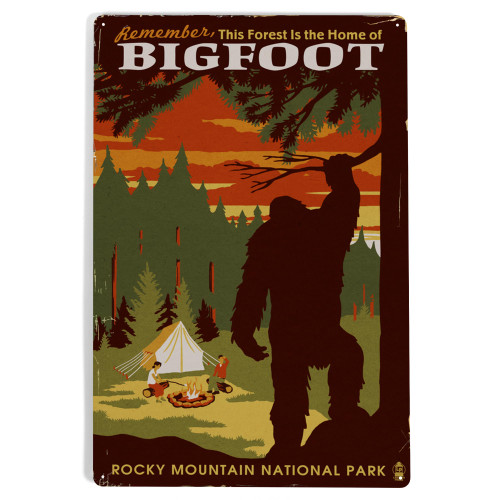 Lantern Press 12x18 Inch Metal Sign, Rocky Mountain National Park, Colorado, Home of Bigfoot Lantern Press 12x18 Inch Metal Sign, Rocky Mountain National Park, Colorado, Home of Bigfoot