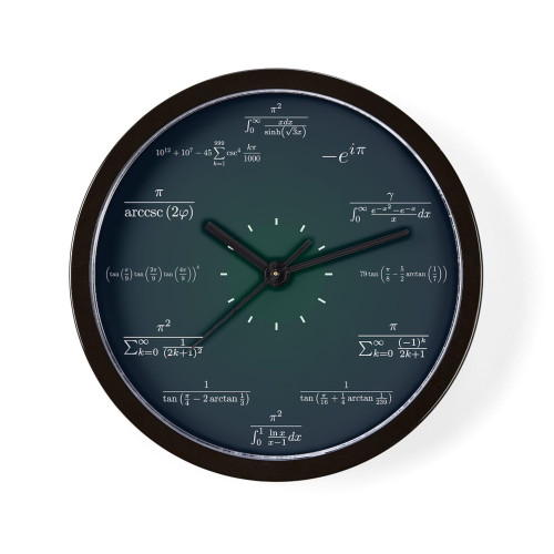 CafePress Math Clock (Dark Blue Dark Green) Unique Decorative 10" Wall Clock