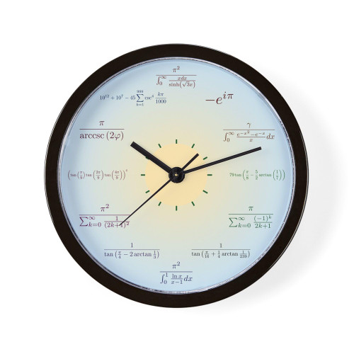 CafePress Math Clock (Blue Gradient) Unique Decorative 10" Wall Clock