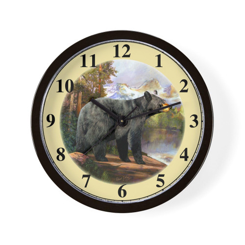 CafePress Black Bear Unique Decorative 10" Wall Clock