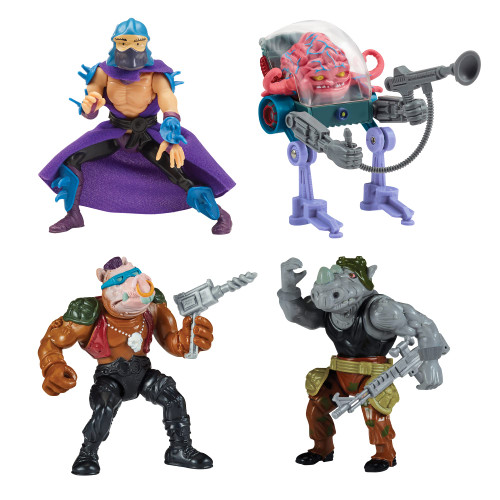 Teenage Mutant Ninja Turtles: Classic 4" Mutant 4-Pack Figure Bundle by Playmates Toys