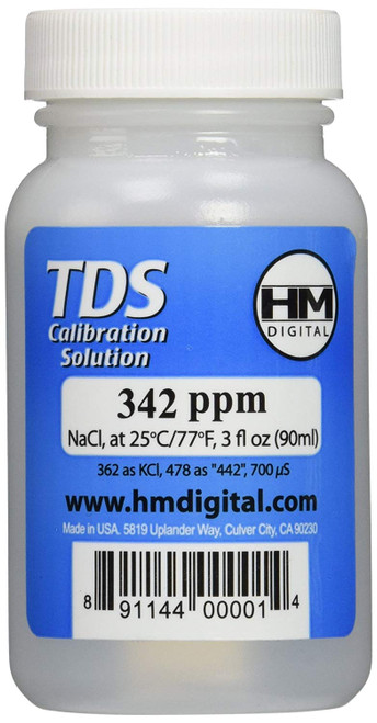 HM Digital C342 TDS and EC Calibration Solution, 342 ppm (NaCl), 90 ml Volume
