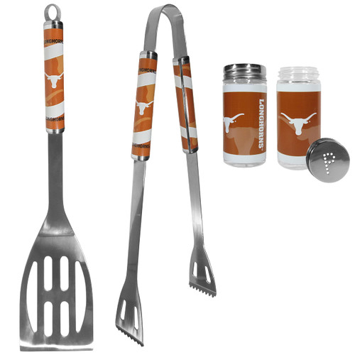 NCAA Siskiyou Sports Fan Shop Texas Longhorns 2pc BBQ Set with Tailgate Salt & Pepper Shakers One Size Team Color NCAA Siskiyou Sports Fan Shop Texas Longhorns 2pc BBQ Set with Tailgate Salt & Pepper Shakers One Size Team Color