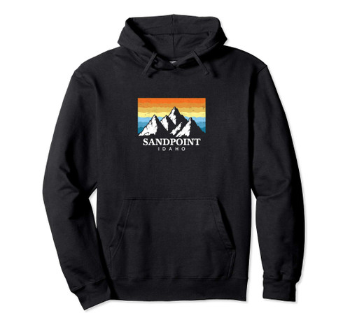 Vintage Sandpoint, Idaho Mountain Hiking Souvenir Print Pullover Hoodie Vintage Sandpoint, Idaho Mountain Hiking Souvenir Print Pullover Hoodie