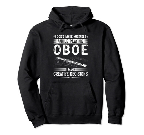 Oboist Playing Oboe Pullover Hoodie