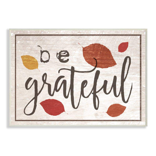 Stupell Industries Be Grateful Fall Leaves Typography Wall Plaque, 10 x 15, Design by Artist Daphne Polselli Stupell Industries Be Grateful Fall Leaves Typography Wall Plaque, 10 x 15, Design by Artist Daphne Polselli