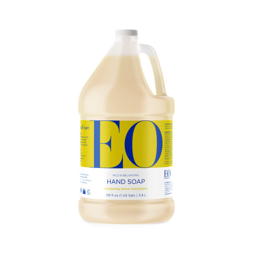 EO Liquid Hand Soap Refill, 1 Gallon, Lemon and Eucalyptus, Organic Plant-Based Gentle Cleanser with Pure Essential Oils EO Liquid Hand Soap Refill, 1 Gallon, Lemon and Eucalyptus, Organic Plant-Based Gentle Cleanser with Pure Essential Oils