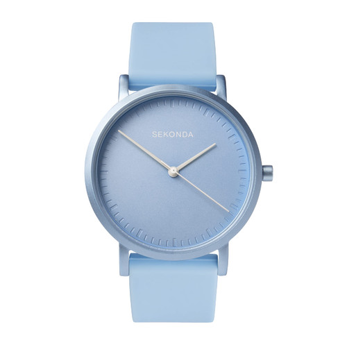 Sekonda Palette Ladies 36mm Quartz Watch with Analogue Display, and Silicone Strap, Blue, Strap