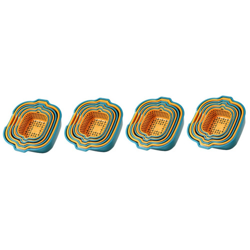 OUNONA 4 Sets Drain Basket Vegetable Basket Plastic Fruit Colander Kitchen Colander Bowl Drain Basket Bowl Colander Sifter Strainer Vegetables Washing Basket Pasta Multifunction