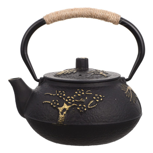 Mikinona Cast Iron Teapot Tea Kettle Teapots You Can Tea Pot Tea Serving Pot Cast Iron Kettle Stove Water Kettle Iron Heating Pot Handled Teapot Stove Teapot Household Tea Maker