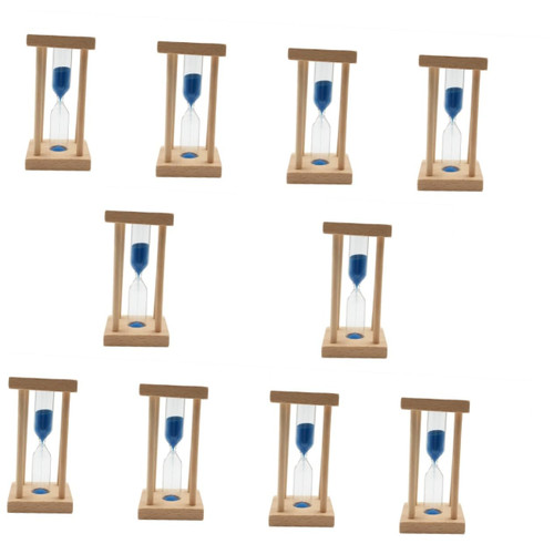 PRETYZOOM 10pcs Sand Timer 1 Minute Hourglass Sandglass Timer Hourglass Timer Sand Hourglass Wooden Sand Clock