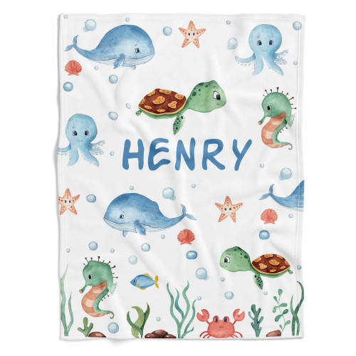 La Fonte Personalized Turtle Baby Blanket,Turtle Blankets,Sea Turtle Baby Blanket,Ocean Themed Blanket,Beach Throw Blanket,Beach Print Blanket,Sea Life Blanket,Ocean Blanket Throw,Ocean Throw Blanket
