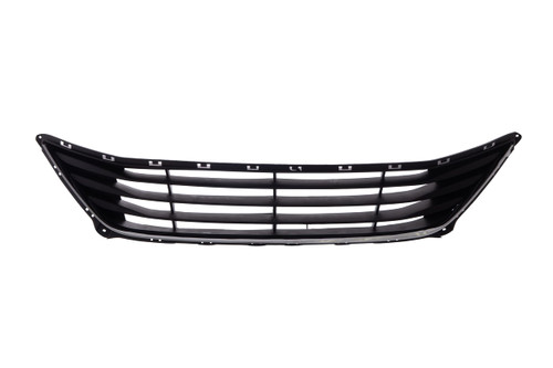 JustDrivably Replacement Parts Front Lower Bumper Grill Grille Center Texturd Black With Chrome Molding Compatible With Hyundai Elantra 2014 2015 2016