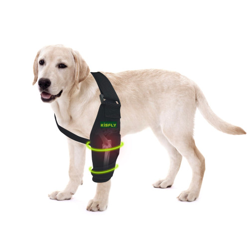KISFLY Dog Elbow Brace Protector for Canine Elbow and Shoulder Support Elbow Calluses Pressure Sores and Shoulder Dislocation Dog Elbow Pads Prevent Licking Wound Left Leg XS