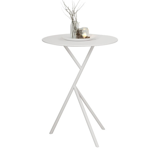 Round End Coffee Side Table, Nightstand for Living Room, Bedroom, Small Spaces, Easy Assembly Modern Home Decor Bedside Table(Size:Diameter:17.7",Color:Black)